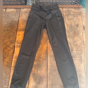 Striped Halera Black Leggings